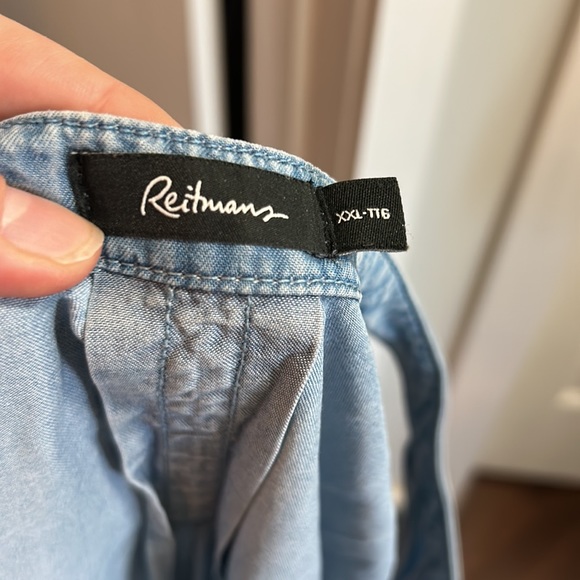 Women’s denim racer back dress with pockets, soft denim/ cotton. Size x L - Picture 4 of 4